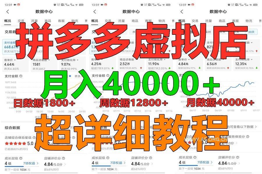 拼多多虚拟电商训练营月入40000+，全网最详细，你做你也行，暴利稳定长久-A5资源网
