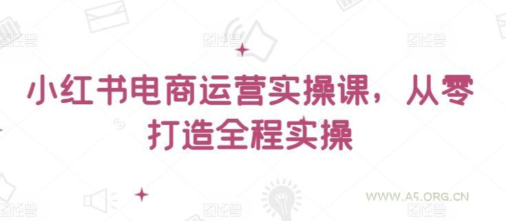 小红书电商运营实操课，​从零打造全程实操-A5资源网