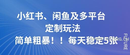 小红书、闲鱼及多平台定制玩法简单粗暴！每天稳定5张-A5资源网