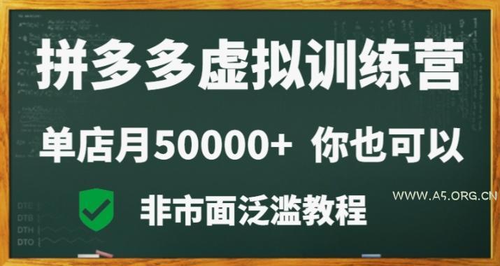 拼多多虚拟电商训练营月入30000+你也行，暴利稳定长久，副业首选-A5资源网
