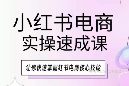 小红书电商实操速成课，让你快速掌握红书电商核心技能-A5资源网