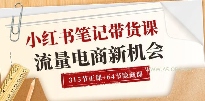 小红书-笔记带货课【6月更新】流量 电商新机会 315节正课+64节隐藏课-A5资源网