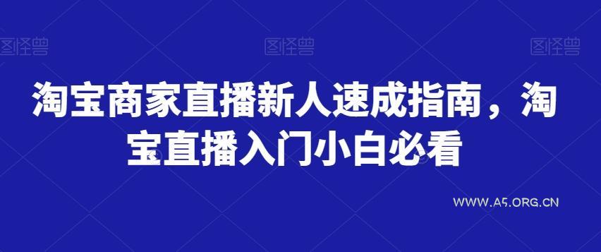 淘宝商家直播新人速成指南，淘宝直播入门小白必看-A5资源网