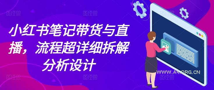小红书笔记带货与直播，流程超详细拆解分析设计-A5资源网
