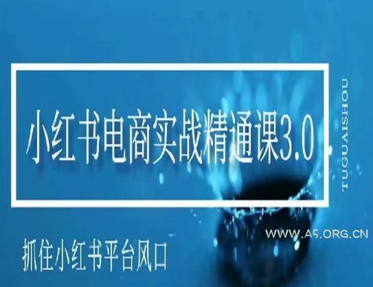 小红书电商实战精通课3.0，抓住小红书平台的风口，不错过有一个赚钱的机会-A5资源网