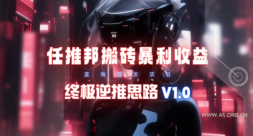 (9566期)【限时蓝海】任推邦搬砖暴利吃收益_终极逆推思路V1.0-A5资源网