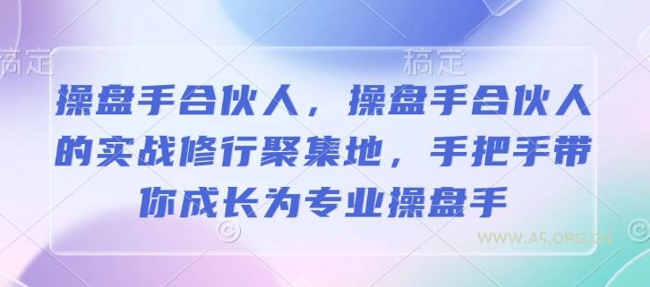 操盘手合伙人，操盘手合伙人的实战修行聚集地，手把手带你成长为专业操盘手-A5资源网