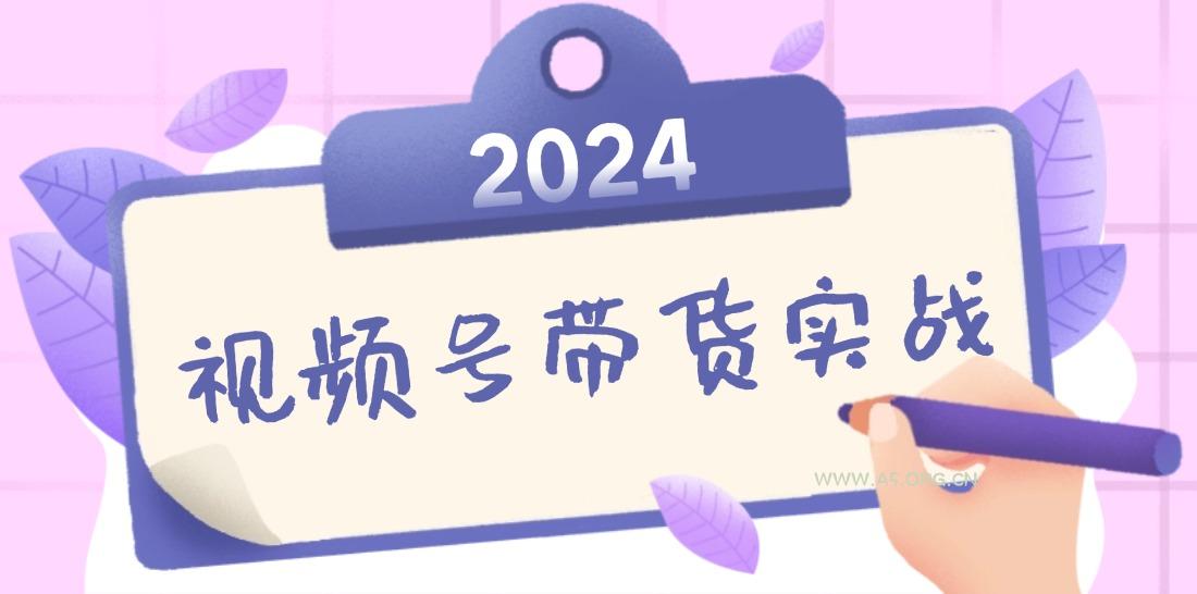 2024视频号最新带货实战课：无人直播/书单号卖货/个人IP口播 (附资料素材-A5资源网