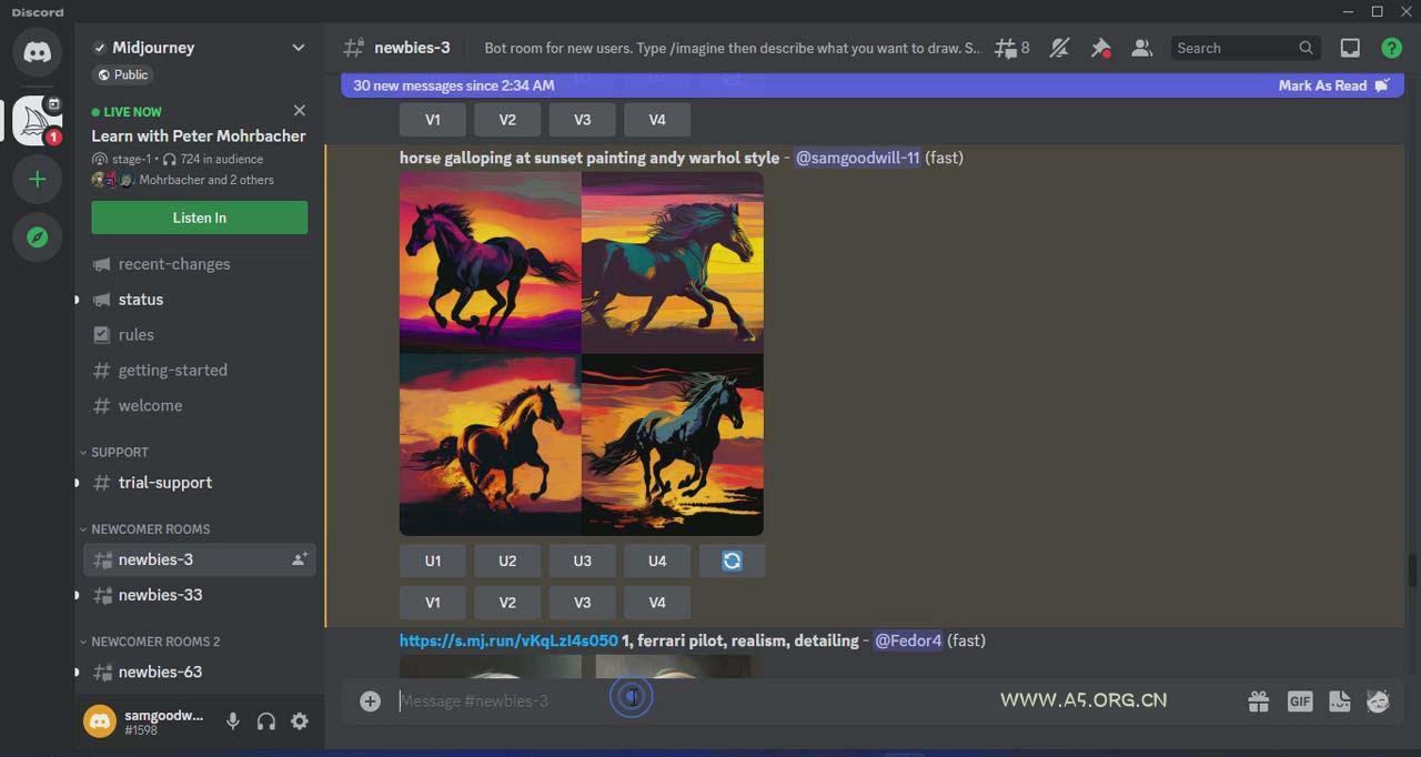 (9643期)Midjourney AI人工智能艺术图片从入门到高级创作教程-34节课-中英字幕 - A5资源网