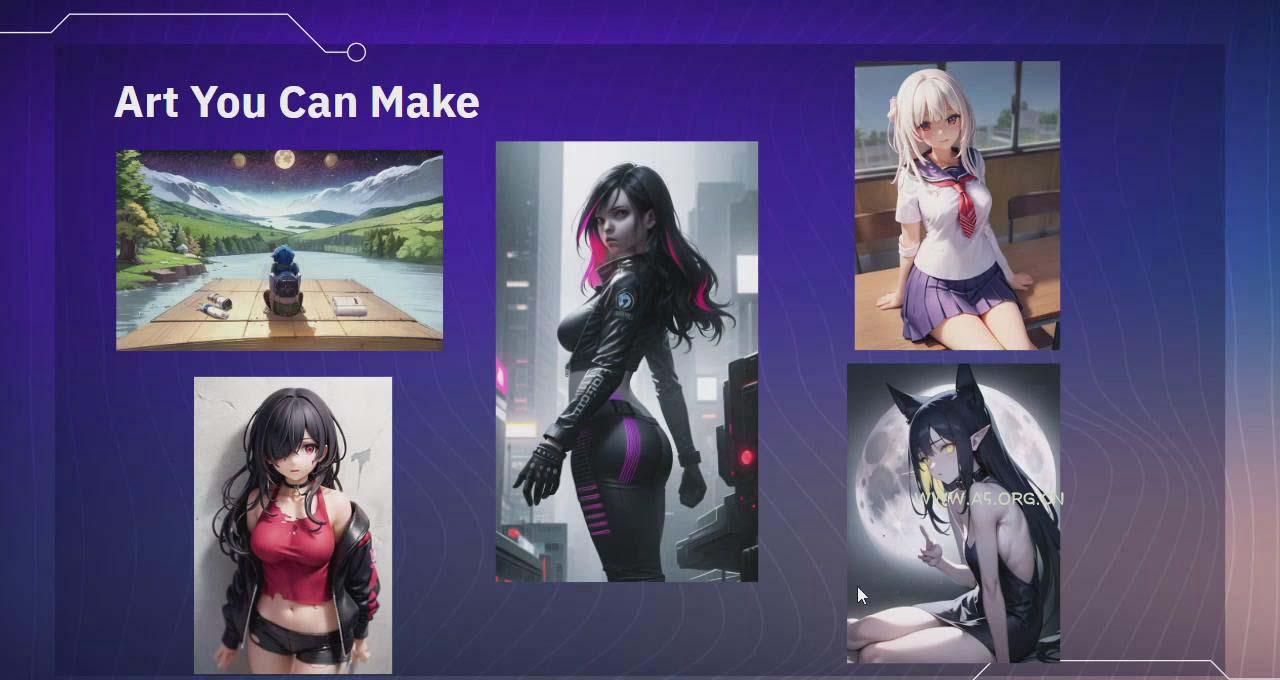 利用Stable Diffusion创建动漫艺术图像使用AI绘画赚钱-中英字幕 - A5资源网