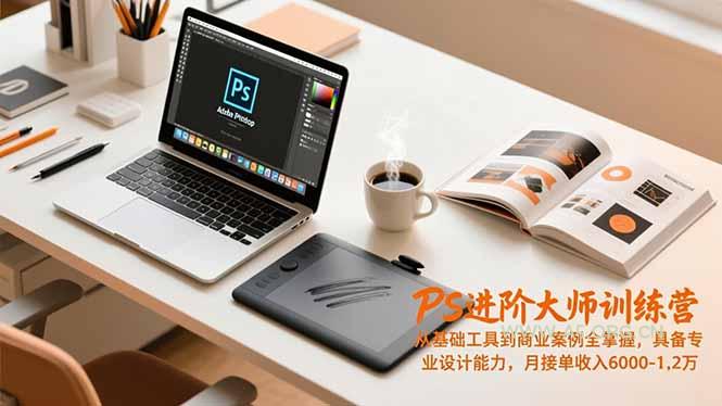 PS进阶大师训练营,从基础工具到商业案例全掌握,具备专业设计能力,月接单收入6000-1.2万-A5资源网