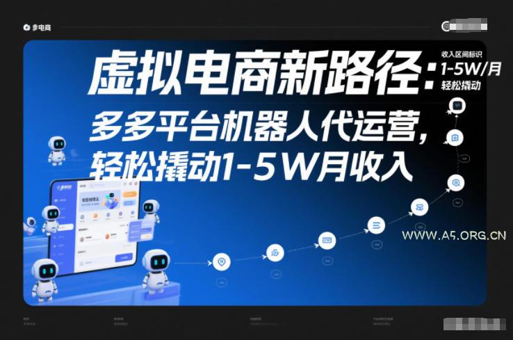虚拟电商新路径：多多平台机器人代运营，轻松撬动1-5W月收入【揭秘】-A5资源网