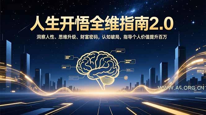 人生开悟全维指南2.0:洞察人性、思维升级、财富密码,认知破局,指导个人价值提升百万-A5资源网