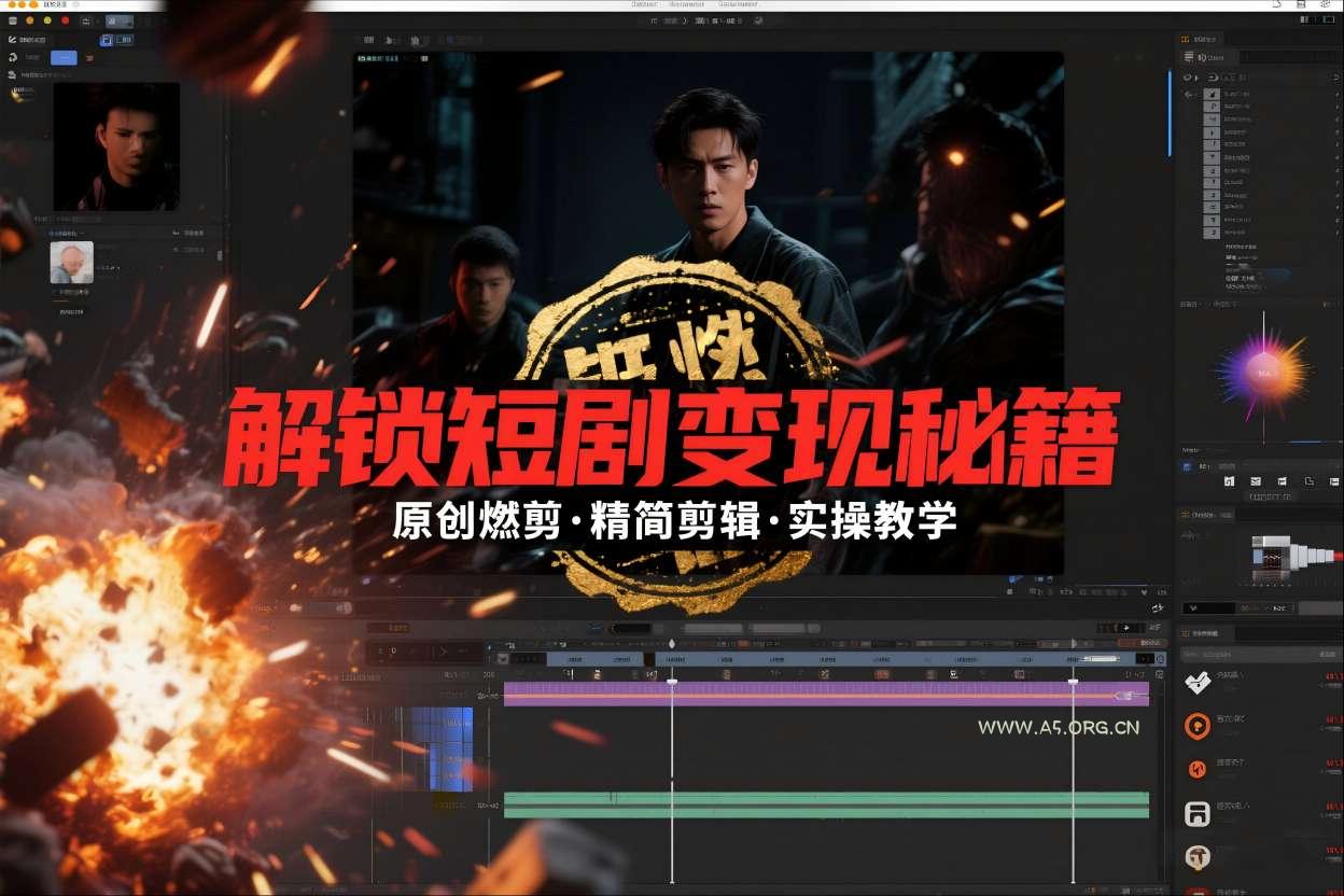 短剧拉新之原创燃剪精简剪辑实操课，解锁短剧变现秘籍-A5资源网