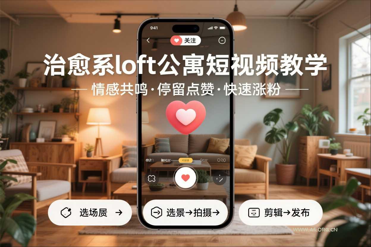 治愈系loft公寓短视频制作教学,情感共鸣引停留点赞关注,快速起号涨粉 - A5资源网 治愈系loft公寓短视频制作教学,情感共鸣引停留点赞关注,快速起号涨粉