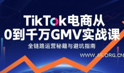 TikTok电商从0到千万GMV实战课，从0到1拆解实战秘籍(更新)-A5资源网