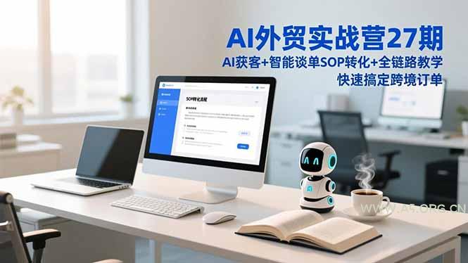 AI外贸实战营27期，AI获客+智能谈单+SOP转化+全链路教学，快速搞定跨境订单-A5资源网