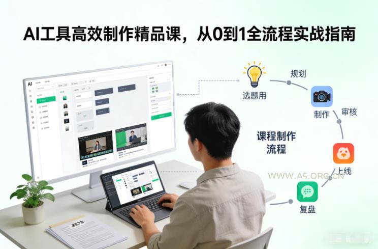 AI工具高效制作精品课，从0到1全流程实战指南-A5资源网