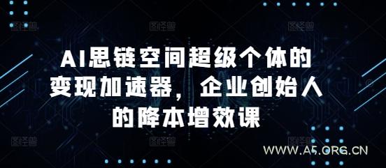 AI思链空间超级个体的变现加速器，企业创始人的降本增效课-A5资源网