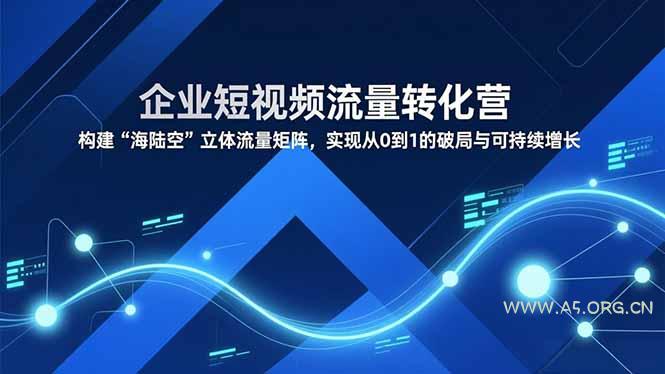 企业短视频流量转化营，构建“海陆空”立体流量矩阵，实现从0到1的破局与可持续增长-A5资源网