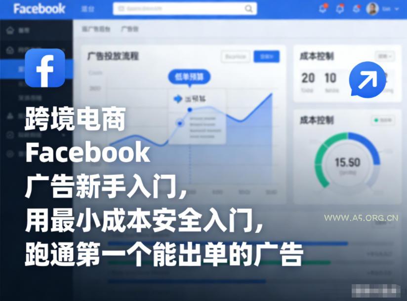 跨境电商Facebook广告新手入门，用最小成本安全入门，跑通第一个能出单的广告-A5资源网