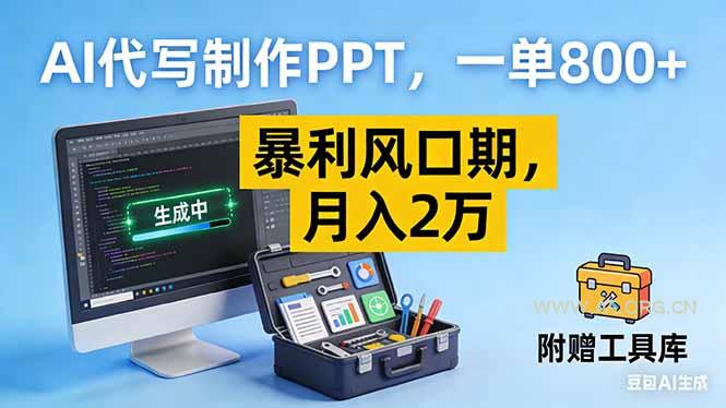 AI代写制作PPT,一单800+, 暴利风口期,月入2万【附工具】-A5资源网
