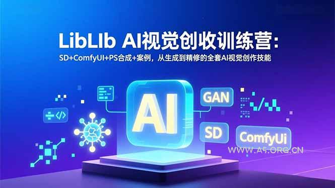 LibLIb AI视觉创收训练营：SD+ComfyUI+PS合成+案例，从生成到精修的全套AI视觉创作技能-A5资源网