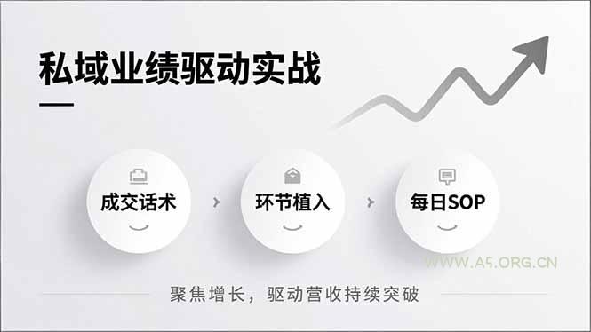 私域业绩驱动实战，成交话术、环节植入、每日SOP，聚焦增长，驱动营收持续突破-A5资源网
