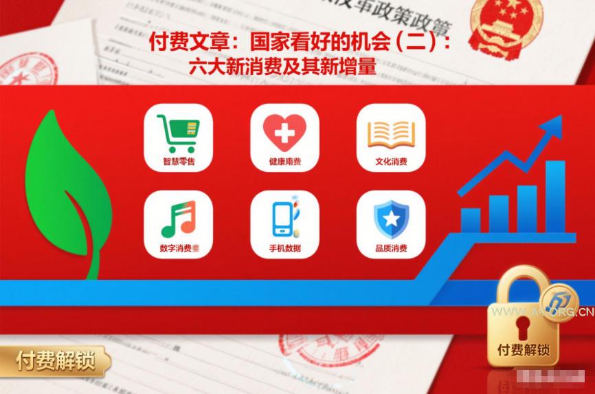 付费文章：国家看好的机会(二)：六大新消费及其新增量-A5资源网