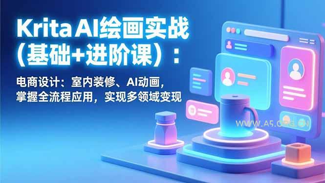Krita AI绘画实战(基础+进阶课-A5资源网