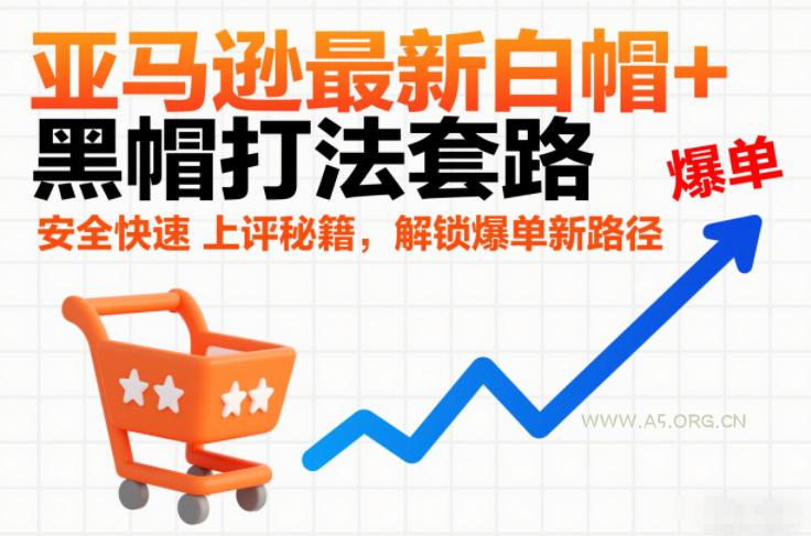 亚马逊最新白帽+黑帽打法套路，安全快速上评秘籍，解锁爆单新路径-A5资源网