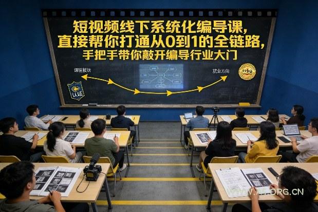 短视频线下系统化编导课，直接帮你打通从0到1的全链路，手把手带你敲开编导行业大门-A5资源网