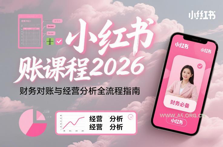 小红书对账课程2026，财务对账与经营分析全流程指南-A5资源网