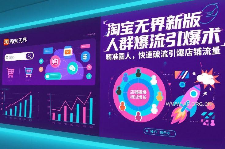 淘宝无界新版人群爆流引爆术，精准圈人，快速破流引爆店铺流量-A5资源网