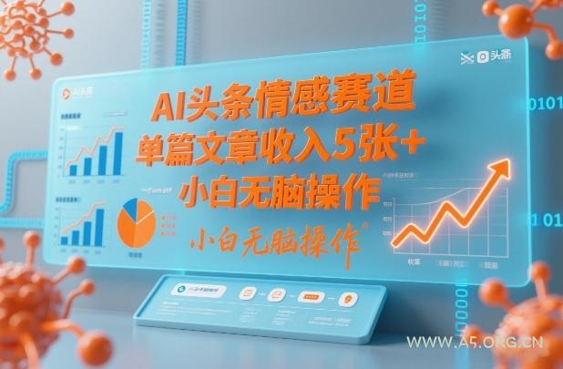 AI头条情感赛道，单篇文章收入5张+，小白无脑操作-A5资源网