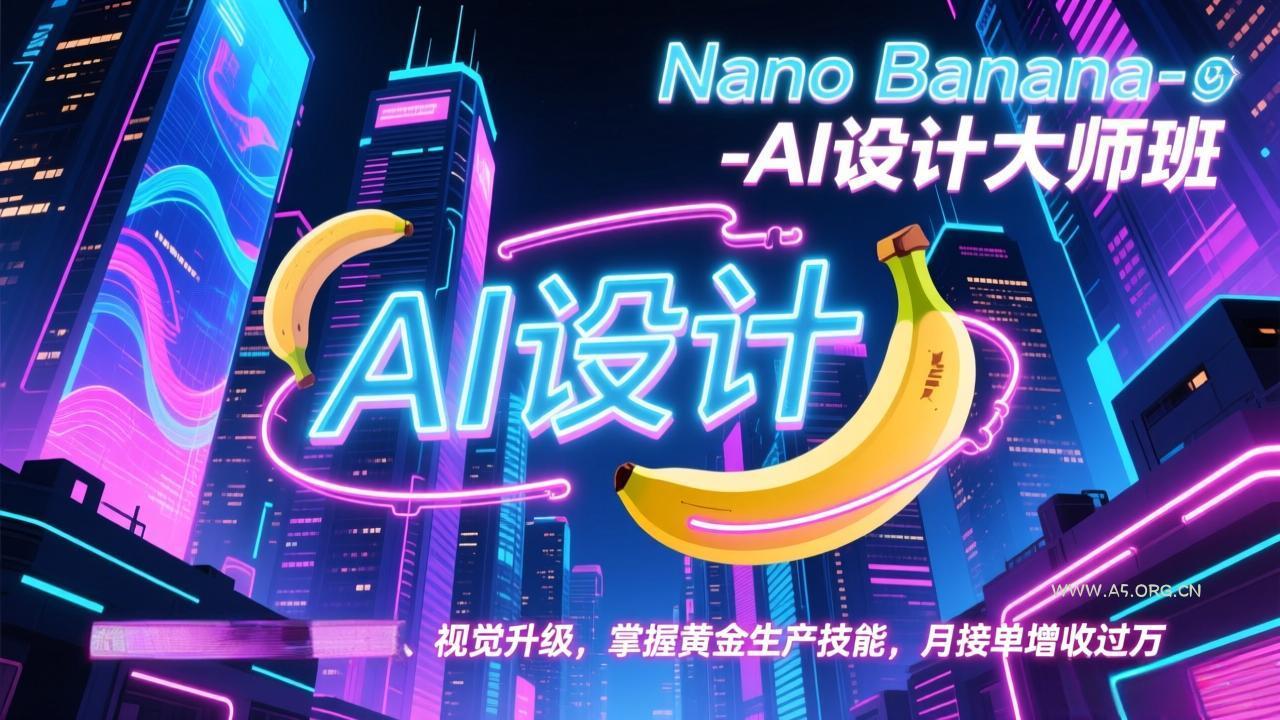 Nano Banana-AI设计大师班，修图合成、广告创作、视觉升级，掌握黄金生产技能，月接单增收过万-A5资源网