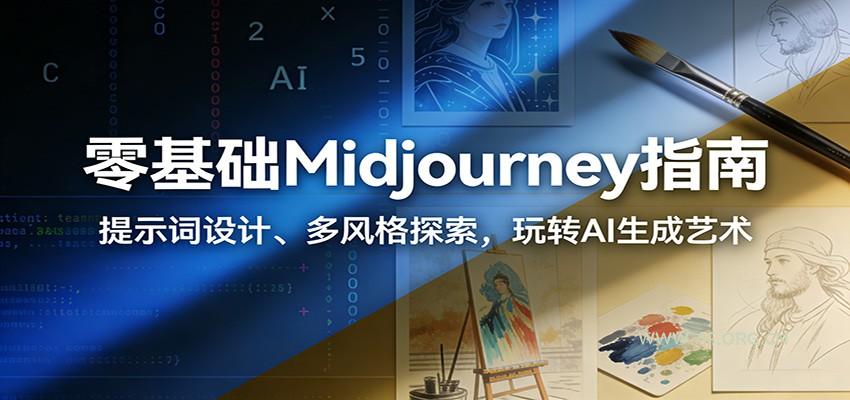 零基础Midjourney指南：提示词设计、多风格探索，玩转AI生成艺术-A5资源网