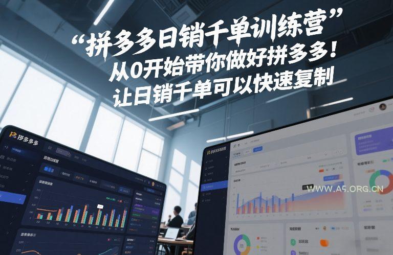 拼多多日销千单训练营,从0开始带你做好拼多多,让日销千单可以快速复制(更新26年1月) - A5资源网 拼多多日销千单训练营,从0开始带你做好拼多多,让日销千单可以快速复制(更新26年1月)