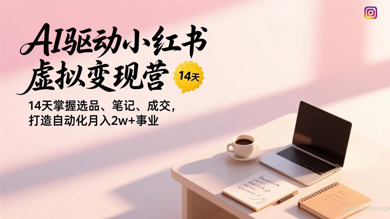 AI驱动小红书虚拟变现营,14天掌握选品、笔记、成交,打造自动化月入2w+事业 - A5资源网 AI驱动小红书虚拟变现营,14天掌握选品、笔记、成交,打造自动化月入2w+事业 - A5资源网