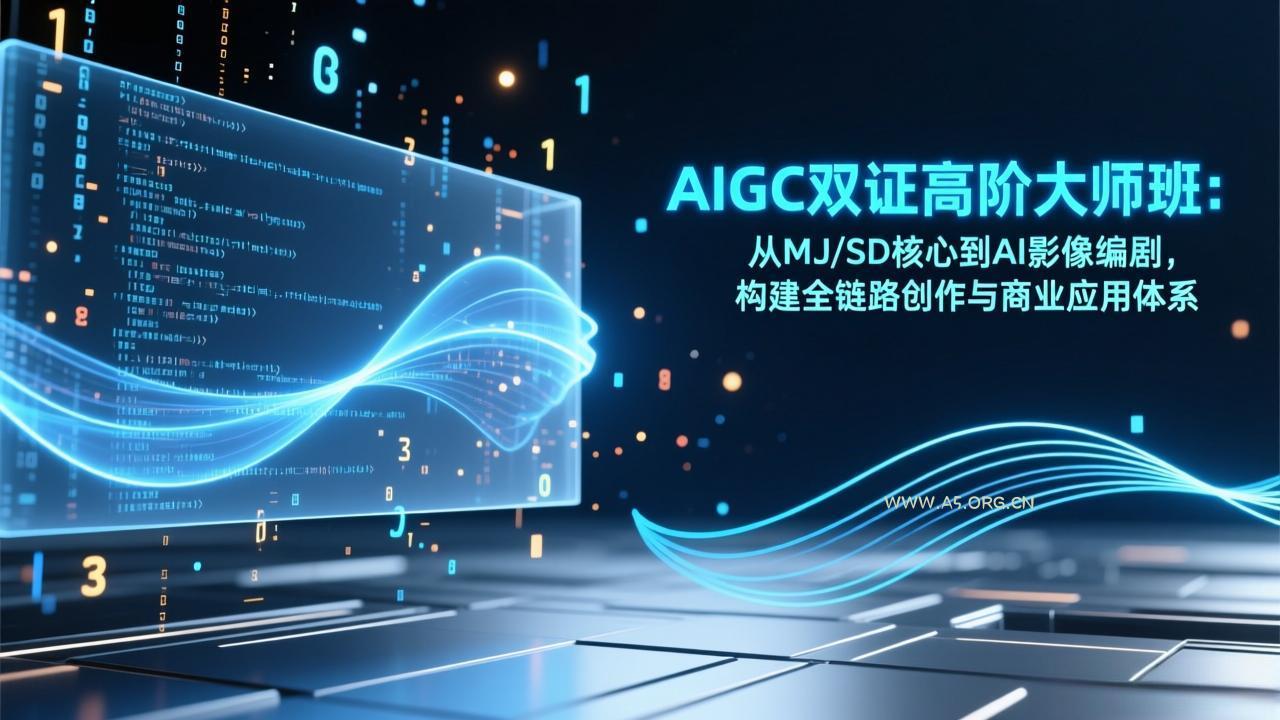 AIGC双证高阶大师班：从MJ/SD核心到AI影像编剧，构建全链路创作与商业应用体系-A5资源网