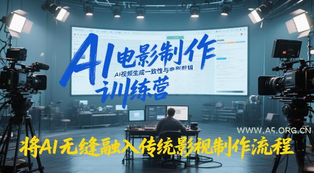 AI电影制作训练营，掌握AI视频生成一致性与电影剪辑，将AI无缝融入传统影视制作流程-A5资源网