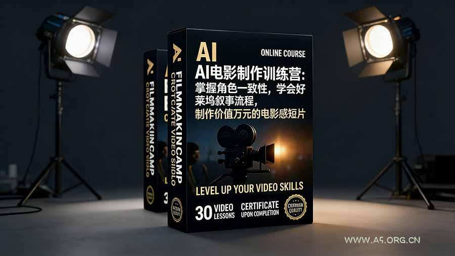 AI电影制作训练营：掌握角色一致性，学会好莱坞叙事流程，制作价值万元的电影感短片-A5资源网