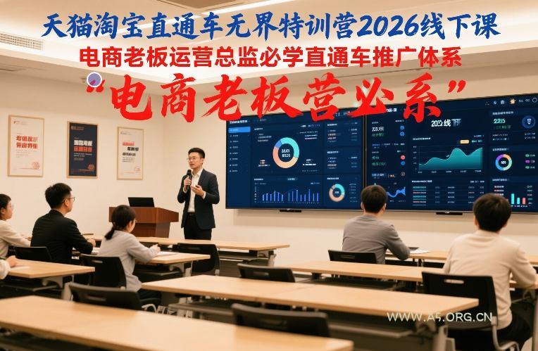 天猫淘宝直通车无界特训营2026线下课，电商老板运营总监必学直通车推广体系-A5资源网