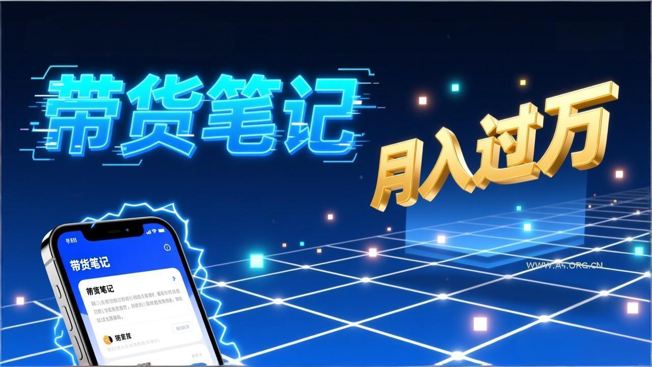 小红书爆款笔记带货实战：拆解封面标题正文全要素，手把手教你单篇笔记带货月入过万-A5资源网