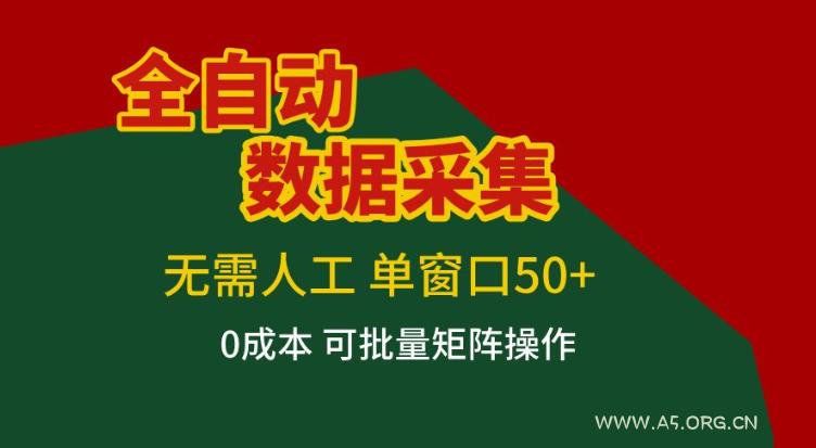 全自动数据采集，无需人工，单窗口50+，0成本可批量矩阵操作【揭秘】-A5资源网