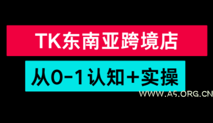 TikTok东南亚跨境从0-1认知实操课-A5资源网