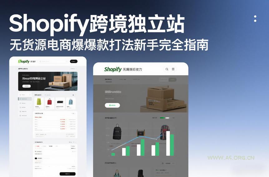 Shopify跨境独立站无货源电商爆款打法新手完全指南-A5资源网