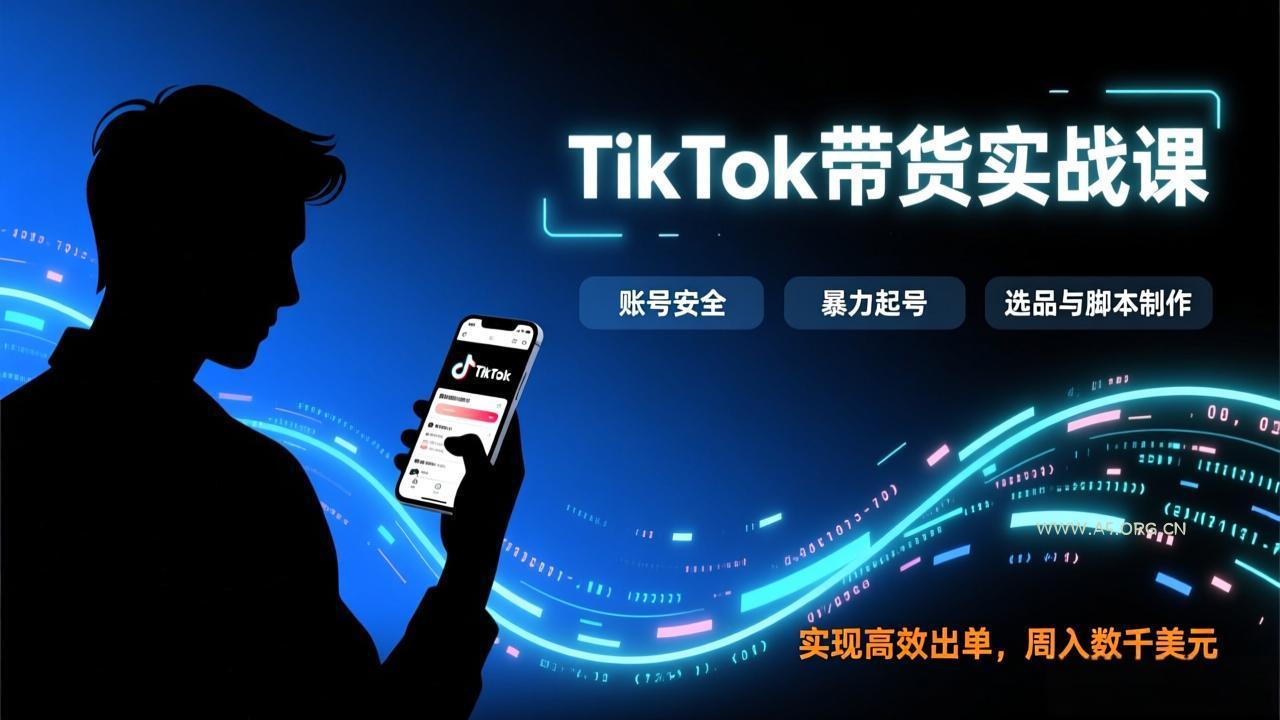 TikTok带货实战课,涵盖账号安全、暴力起号、选品与脚本制作,实现高效出单,周入数千美元 - A5资源网 TikTok带货实战课,涵盖账号安全、暴力起号、选品与脚本制作,实现高效出单,周入数千美元 - A5资源网