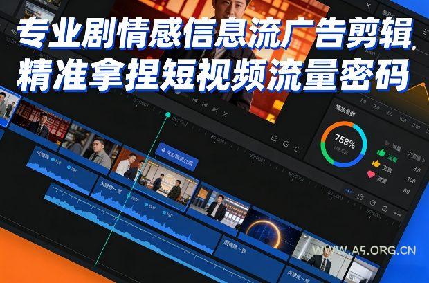 专业剧情感信息流广告剪辑，精准拿捏短视频流量密码-A5资源网