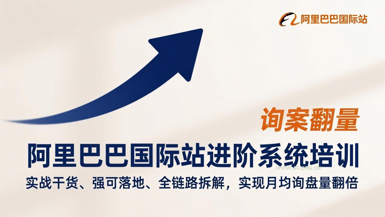 阿里巴巴国际站进阶系统培训，实战干货、强可落地、全链路拆解，实现月均询盘量翻倍-A5资源网